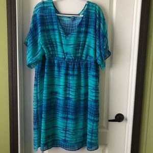 Tie-dyed plus size dress